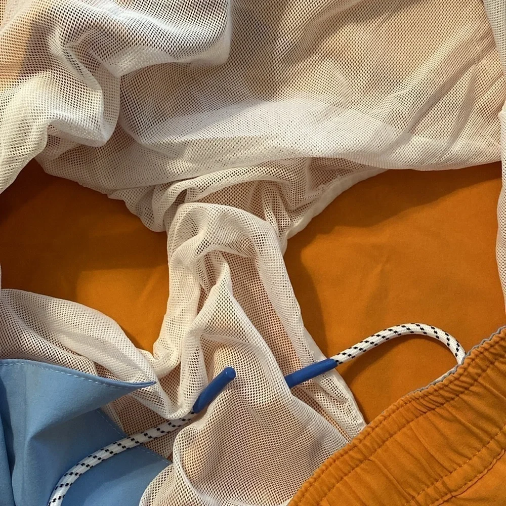 Bonobos Persimmon Orange Saturn Throwback Swim Trunks Size XXL